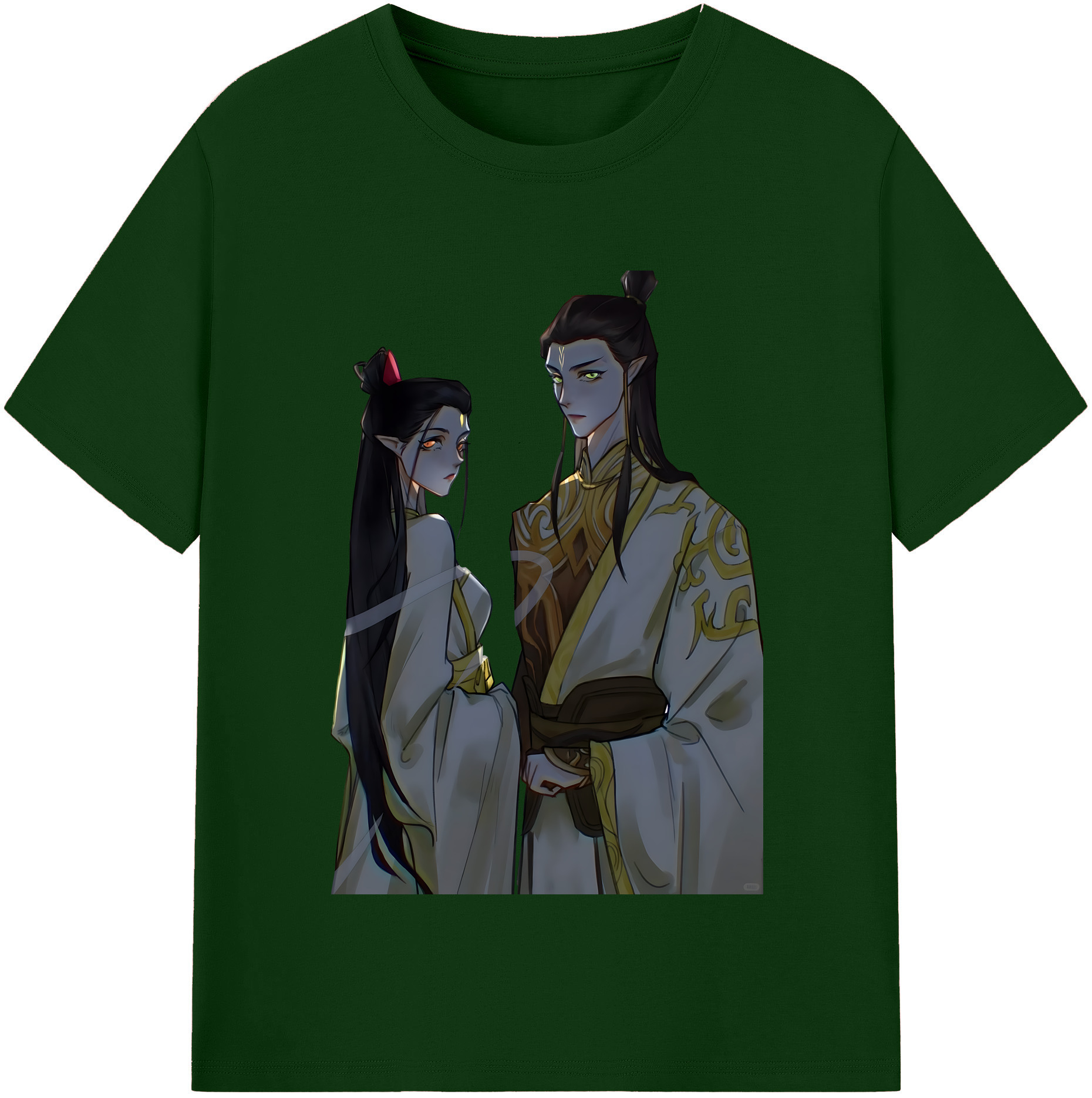 （画像用） Ne Zha 2 ナタ 魔童の大暴れ 綿100％半袖Tシャツ（フロントプリント）